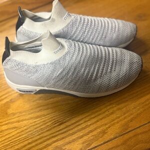 Diesel Gray Knit Slip-On Sneakers